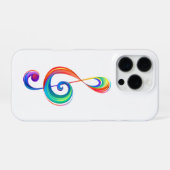 Layered rainbow treble clef iPhone hoesje (Achterkant horizontaal)