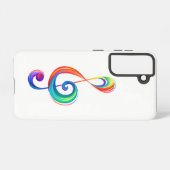 Layered rainbow treble clef samsung galaxy hoesje (Achterkant horizontaal)