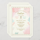 Layered Religious Pink and Blue Kaart (Voorkant / Achterkant)