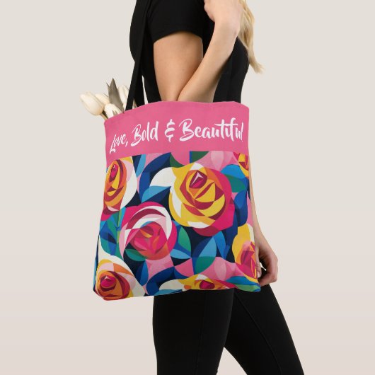 Layered Roses of Love - Love Bold & Beautiful Tote Bag (Dichtbij)