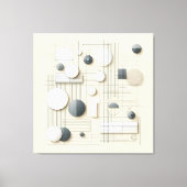 Layered Soft Geometry Canvas Afdruk (Voorkant)
