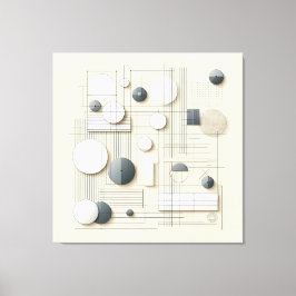 Layered Soft Geometry Canvas Afdruk