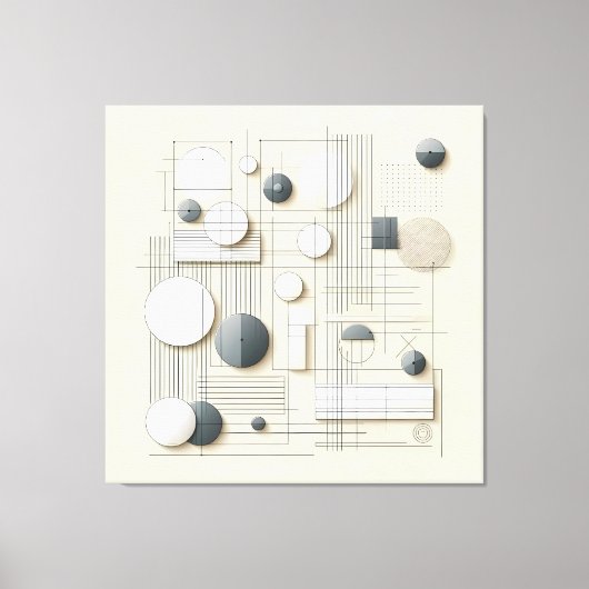 Layered Soft Geometry Canvas Afdruk (Voorkant)