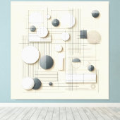 Layered Soft Geometry Canvas Afdruk (Insitu (Houten vloer))