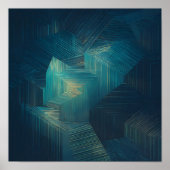 Layered Translucent Grid Wallpaper - High Tech Poster (Voorkant)