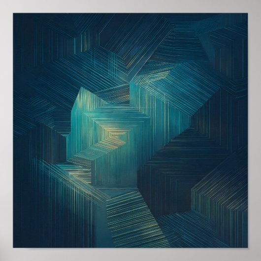 Layered Translucent Grid Wallpaper - High Tech Poster (Voorkant)