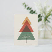 Layered Tree - Groeten van het seizoen Feestdagenkaart (Staand voorkant)