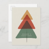 Layered Tree - Groeten van het seizoen Feestdagenkaart (Voorkant / Achterkant)