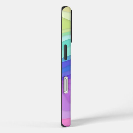 Layered Waves iPhone Case | Kawaii Pastel (Achterkant / Rechts)