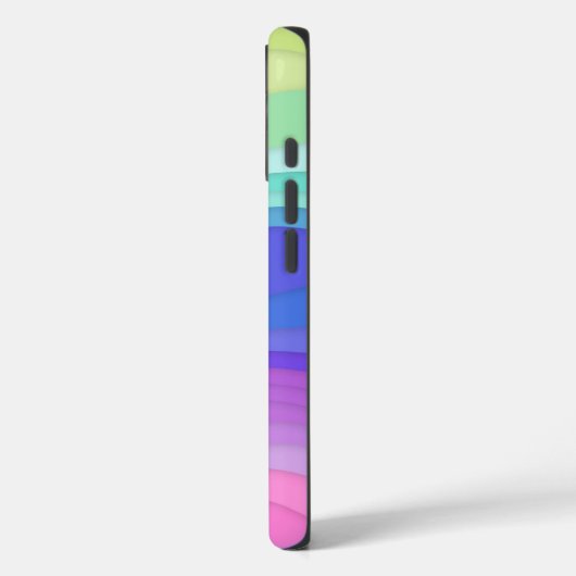 Layered Waves iPhone Case | Kawaii Pastel (Achterkant / Links)