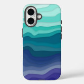 Layered Waves iPhone Case | Ocean Breeze (Achterkant)