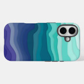 Layered Waves iPhone Case | Ocean Breeze (Achterkant (horizontaal))