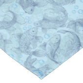 Layering Vissen Patroon 02.Donkerblauw.b L Blauw B Tafelkleed (Gekanteld)