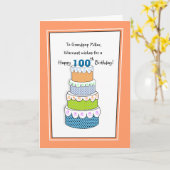 Layers of Good Wishes 100ste verjaardag Kaart (Gele Bloem)