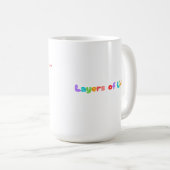Layers of Life - Rainbow Cake van groei en mindset Koffiemok (Voorkant rechts)