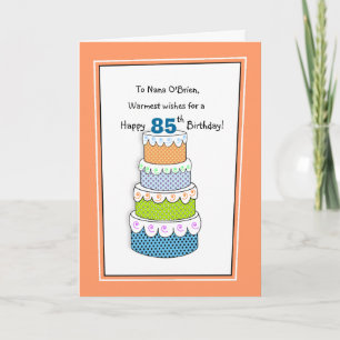 Layers of Wishes 85th of Any Age Birthday Kaart