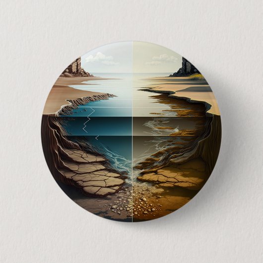 Layers Unveiled Ronde Button 5,7 Cm (Voorkant)