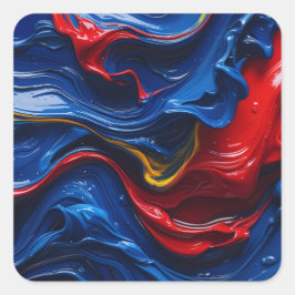 Layers Upon Layers Of Paint Vierkante Sticker