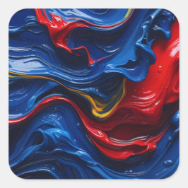 Layers Upon Layers Of Paint Vierkante Sticker