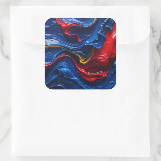 Layers Upon Layers Of Paint Vierkante Sticker (Tas)