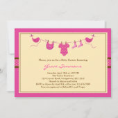 Layette Clothing Line Baby shower Invitation Kaart (Voorkant)
