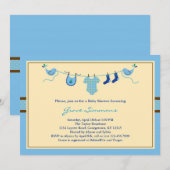 Layette Clothing Line Baby shower Invitation Kaart (Voorkant / Achterkant)