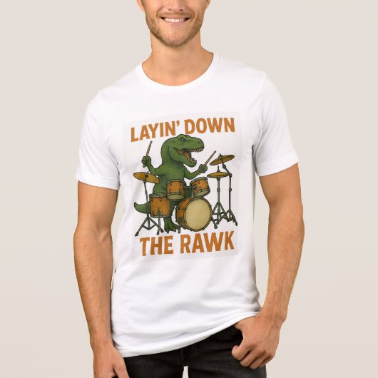 Layin’ Down The Rawk Tri-Blend Shirt (Voorkant)