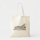 Laying bunny tote bag (Voorkant)