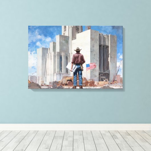 Laying the Foundations  Canvas Afdruk (Insitu (Houten vloer))