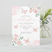 LAYLA Blush Hij geeft me vlinders Vrijgezellenfees Kaart (Staand voorkant)