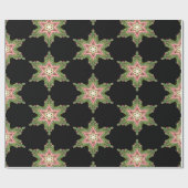 Layla Magische Sneeuwvlok Victoriaans Kerstmis Cadeaupapier (Vlak)