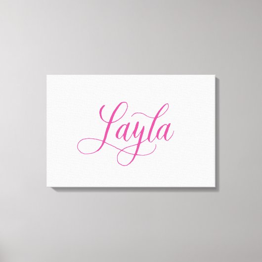 Layla - moderne kalligrafie naam ontwerp canvas afdruk (Voorkant)