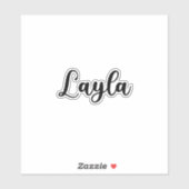 Layla Naam - Handgeschreven kalligrafie Sticker (Vel)