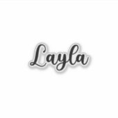 Layla Naam - Handgeschreven kalligrafie Sticker (Voorkant)