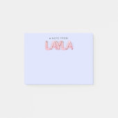 Layla naam in gloeiende neonverlichting nieuwheid post-it® notes (Voorkant)