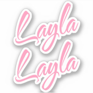 Layla naam x2 sticker