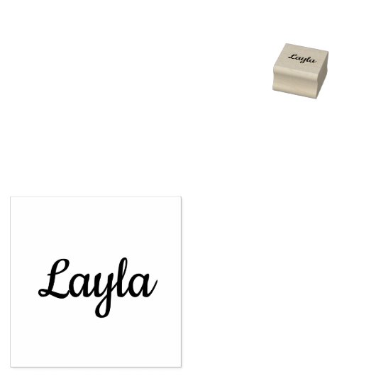 "Layla" naamstempel Rubberstempel (Gestempeld)