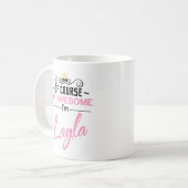 Layla natuurlijk ben ik Geweldige naam Koffiemok (Voorkant links)