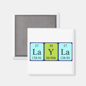Layla periodiek table name magnet (Voorkant / Achterkant)