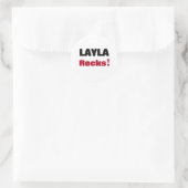 Layla Rocks Ronde Sticker (Tas)