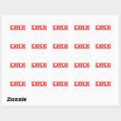 Layla Stamp Ronde Sticker (Vel)