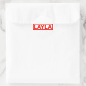 Layla Stamp Ronde Sticker (Tas)