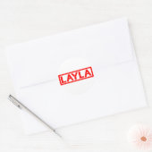 Layla Stamp Ronde Sticker (Envelop)