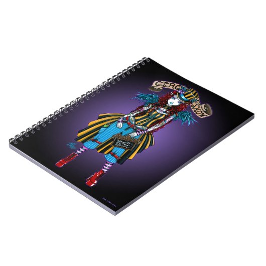 "Layla" Steampunk Circus Tattoo Sideshow notebook Notitieboek (Linkerzijde)