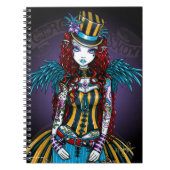 "Layla" Steampunk Circus Tattoo Sideshow notebook Notitieboek (Voorkant)