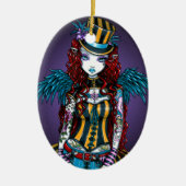 "Layla" Steampunk Circus Tattoo Sideshow Ornament (Voorkant)