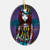 "Layla" Steampunk Circus Tattoo Sideshow Ornament (Achterkant)