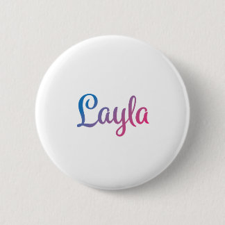 Layla Stijlvolle cursief Ronde Button 5,7 Cm