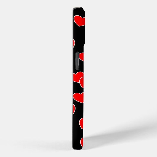 Layla - tekst Sjabloon, flitsende rode harten op z Case-Mate iPhone Case (Achterkant / Rechts)