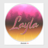 Layla Vorname Name golden pink Aufkleber Sticker (Vel)